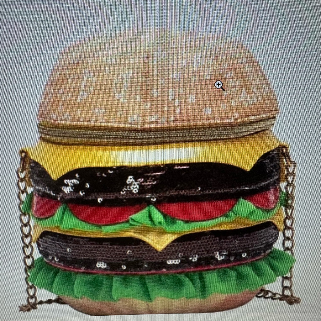 Betsey Johnson Nice Buns Cheeseburger Crossbody Bag - Yellow, Green, Red, Black